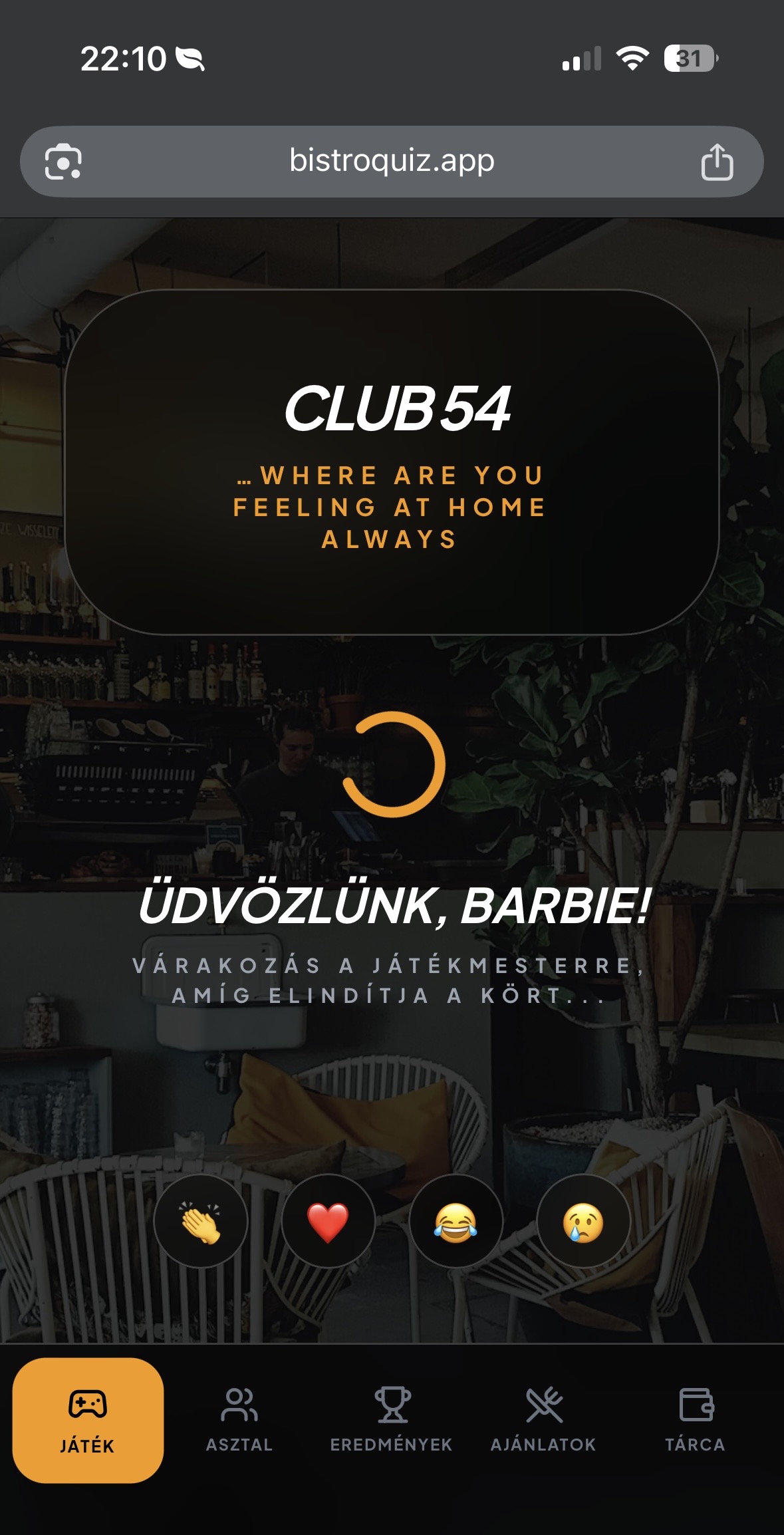 BistroQuiz Experience